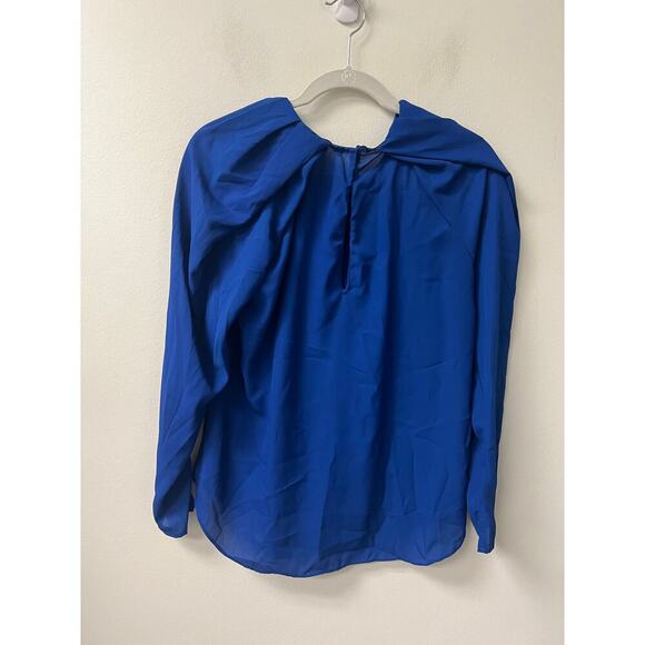 Azelhazel Blue Long Sleeve Blouse Size Large - Picture 2 of 3